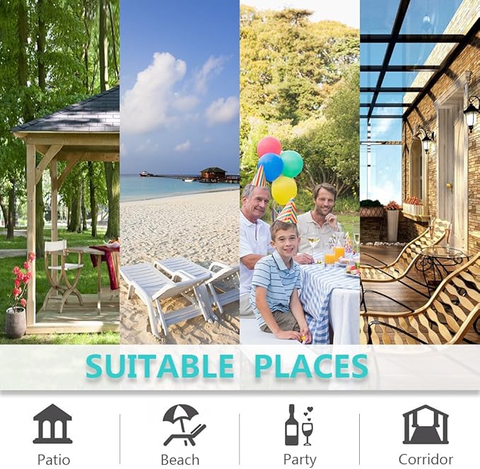 RYB HOME Outdoor Curtains for Patio, Waterproof Blackout UV Protection Outside Decor for Porch Swimming Pool Hut Garden Pavilion Pop Up Tent Pergola Balcony, W 52 x L 84, 1 Panel, Greyish Blue RYBHOME