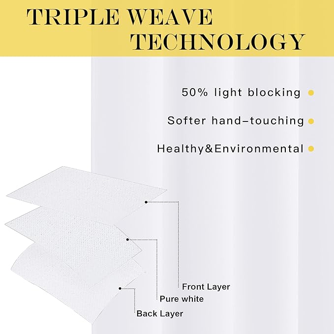 NICETOWN White Room Darkening Curtain 78 inch Length for Doorway - Grommet Privacy Door Curtain Sound Reducing Thermal Window Treatment for Living Room/Bedroom (1 Panel, W52 x L78) NICETOWN