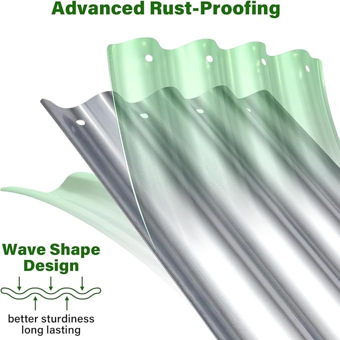 Galvanized Raised Garden Bed for Outdoor: 4X2X1ft Durable Metal Vegetable Plant Container Kit - Oval Planter Box for Gardening Flower Trough （2 Pack） Rootora