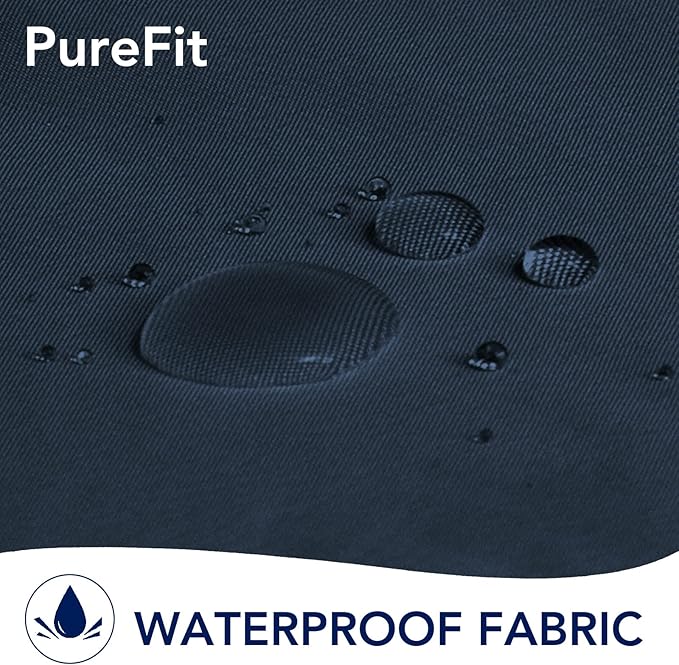 PureFit Outdoor Curtains for Patio Waterproof Weatherproof, UV Resistant Outside Curtains for Gazebo, Front Porch, Pergola, Sun Blocking Privacy Curtain, 52W x 108L inch, 1 Panel, Navy Blue PureFit