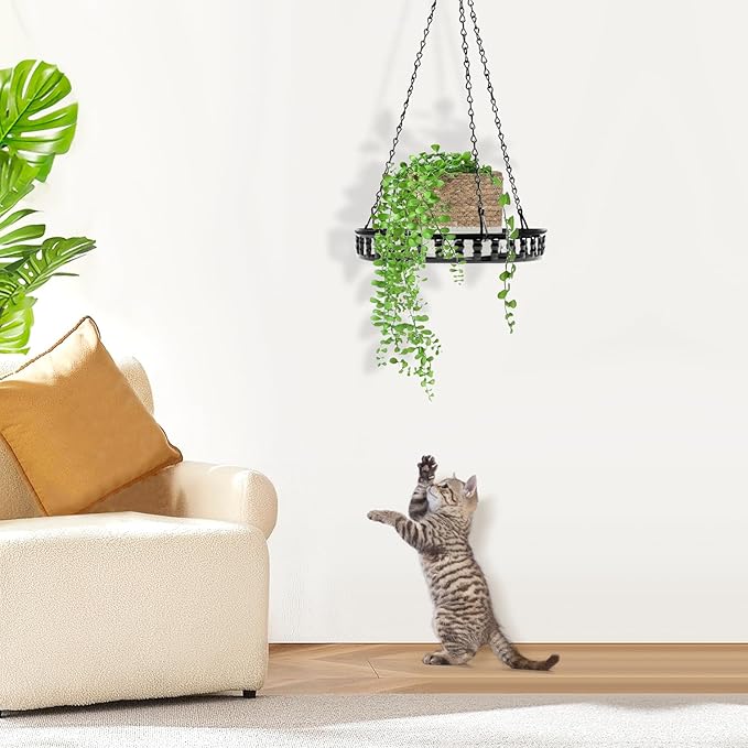Plant Hanger Indoor Outdoor 3 Pack, Hanging Planter for Indoor Outdoor Plants, Hanging Plant Holder Shelf, Hanging Basket, Decorative Metal Plant Holder PIKAMAO