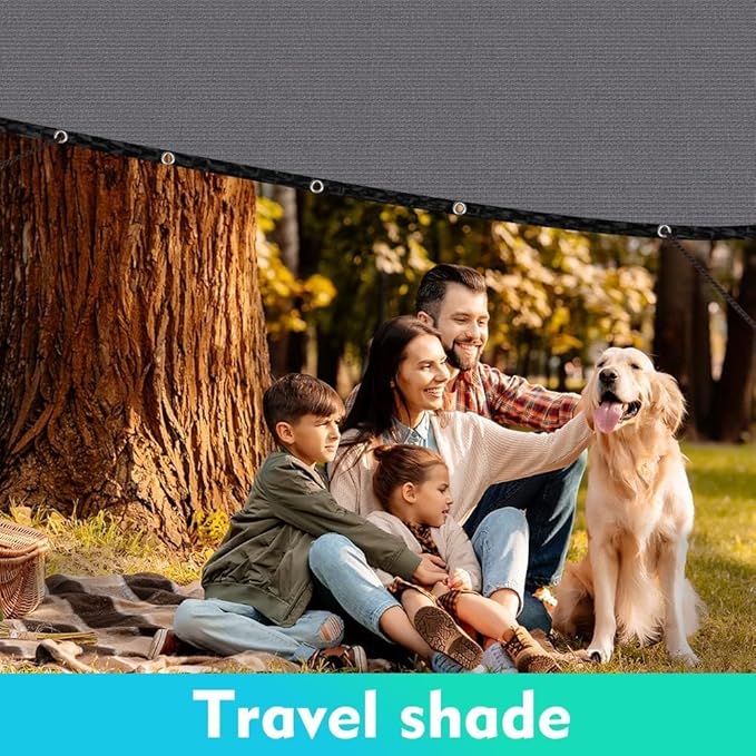 EMERIT 90% Shade Cloth Sun Shade Fabric Privacy Screen Shade Cover for Patio Garden Pergola Shade Cover Canopy with Gromments eMERIT