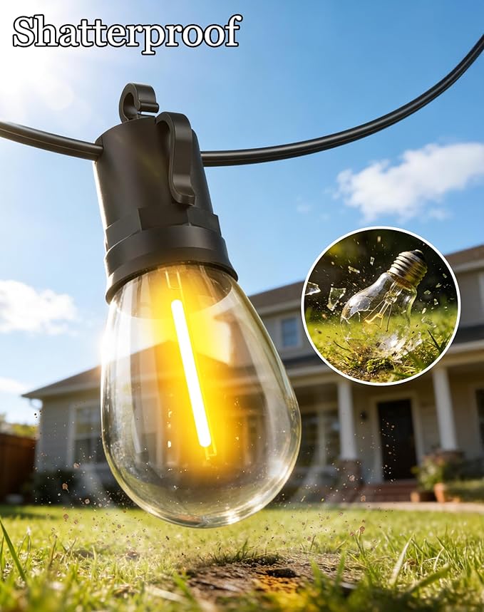 50ft-Solar-Powered-Lights-Outdoor-Waterproof-String Lights-Outside-Patio-Yard-Garden-Fence-Backyard-Deck-Porch-Balcony-Patios-Camping-Battery-Operated-LED-Fairy-Strip-Lighting-Hanging-Edison-Bulbs-S14 Rootora