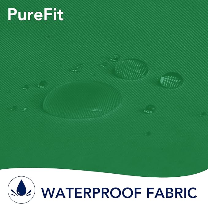 PureFit Outdoor Curtains for Patio Waterproof Weatherproof, UV Resistant Outside Curtains for Gazebo, Front Porch, Pergola, Sun Blocking Privacy Curtain, 100W x 95L inch, 1 Panel, Green PureFit