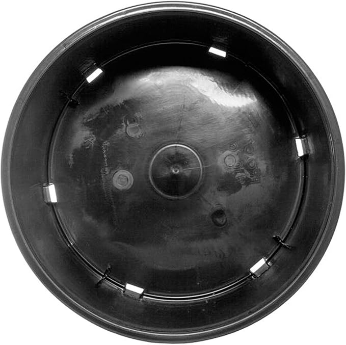 Pro Cal 10 Gallon Premium Nursery Plastic Planter Flower Herb Vegetable Garden Grow Pots with Drainage Holes for Outdoor and Indoor Use, Black, 5 Pack Hydrofarm