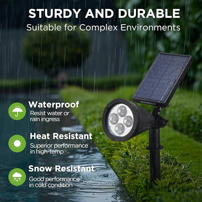 InnoGear Solar Lights Outdoor Waterproof Christmas Halloween Solar Garden Light for Outside Yard Landscape Lighting Pathway Spot Lights Spotlight Wall Light Auto On/Off, 2 Pack (Red and Green Light) InnoGear