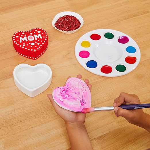 Colorations Decorate Your own Ceramic Heart Boxes, Set of 6 Colorations