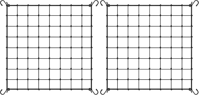 VIVOSUN 4 x 4Ft. Elastic Trellis Netting with 4 Hooks for Climbing Plants, Vegetables, Fruits, and Flowers, 2-Pack VIVOSUN
