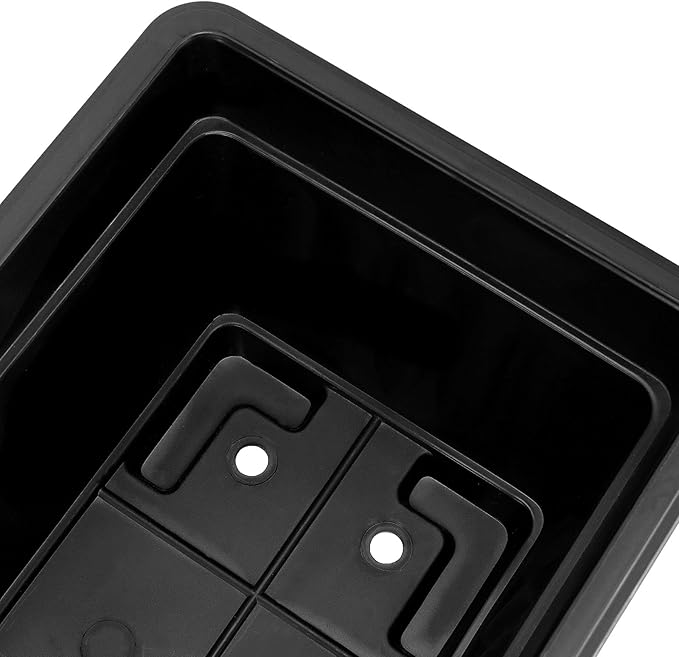JOIKIT 17 Inches Black Plastic Planter Box, 6 Packs, Good Drainage, Indoor Outdoor Usage, for Garden, Windowsill, Patio, Balcony JOIKIT