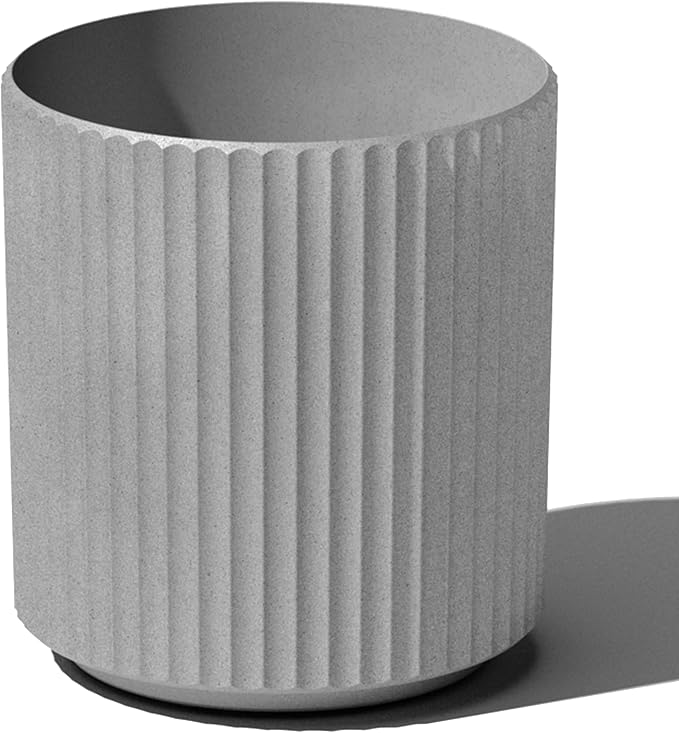 Veradek Demi Series Round Planter for Porch, Patio, Backyard | Durable Plastic-Concrete Material | Modern Décor for Tall Plants, Flowers VeradekOutdoor