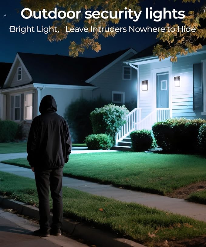 CINOTON 30W 3CCT LED Wall Pack Light with Dusk to Dawn Sensor, 3000K/4000K/5000K Selectable, 3600LM, Outdoor Wall Lights IP65 Waterproof LED Security Flood Lighting for Garage Porch UL-Listed 4 Pack CINOTON