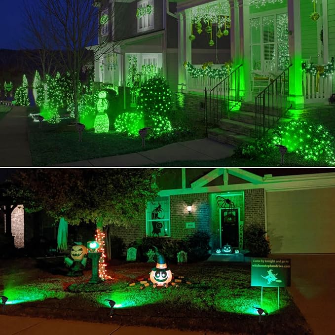 T-SUN Solar Lights Outdoor Waterproof IP65, 6Pack LED Solar Spot Lights Color Changing IP65 Waterproof Smart Auto On/Off for Outside Landscape Garden Yard Lawn Pathway Patio Driveway T-SUN
