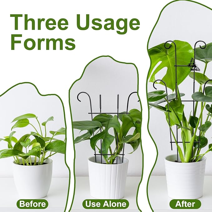 23in Plant Trellis Indoor, Trellis for Potted Plants with Butterfly, Garden Trellis Climber Support for Climbing Plants Pothos Hoya Vine Xeeol