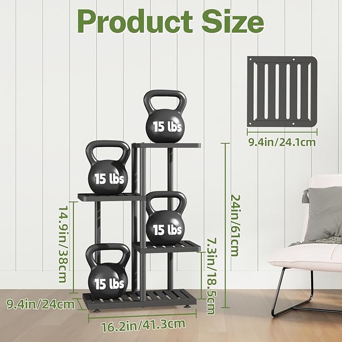 iDavosic.ly Plant Stand Indoor Outdoor, 3-Tier Tall Metal Flower Shelf for Heavy-Duty Large Planters, Corner Orchid Display Rack for Living Room Balcony Patio Porch, Space Saving, Modern Black iDavosicly