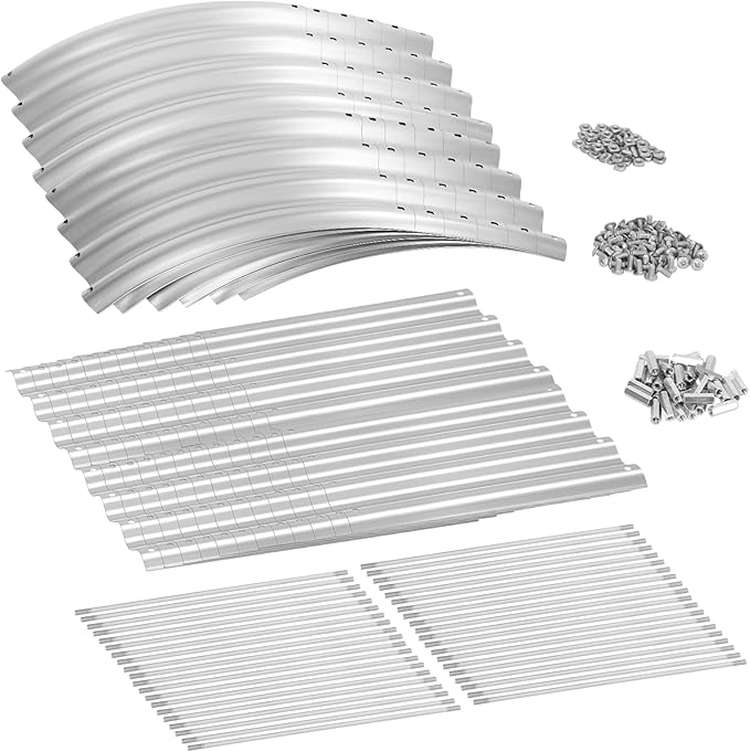 Land Guard 8×2×2ft Galvanized Raised Garden Bed Kit, Raised Garden Boxes Outdoor, Oval Metal Raised Garden Beds for Vegetables, Silver LandGuard