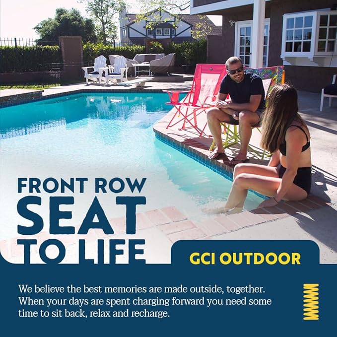 GCI Outdoor Comfort Pro Rocker Camping Chair | Portable Folding Rocking Chair with Durable Armrests & Drink Holder — Sweet Tea GCIOUTDOOR