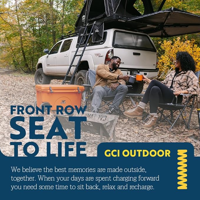 GCI Outdoor Kickback Rocker Outdoor Rocking Chair with Beverage Holder GCIOUTDOOR