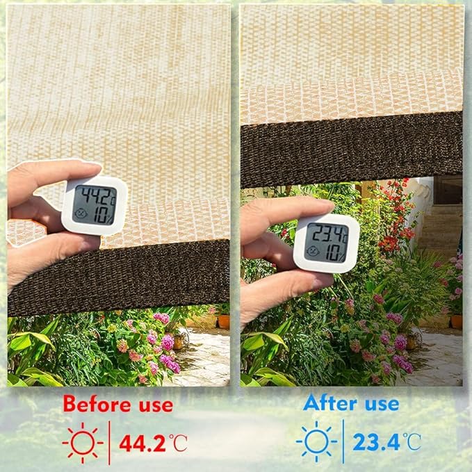 90% Shade Cloth Sun Shade Fabric Privacy Screen Shade Cover for Patio Garden Pergola Shade Cover Canopy with Gromments eMERIT