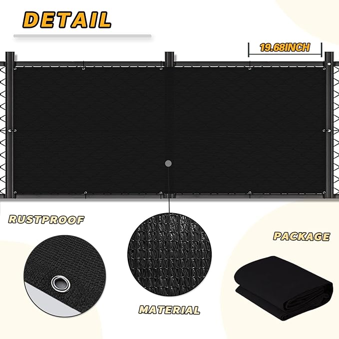 LOVE STORY 3'x12' Black Balcony Screen Privacy Fence Cover UV Protection (HDPE) Weather-Resistant 3 FT Height Shield for Deck, Patio, Backyard, Outdoor Pool, Porch, Railing LOVESTORY