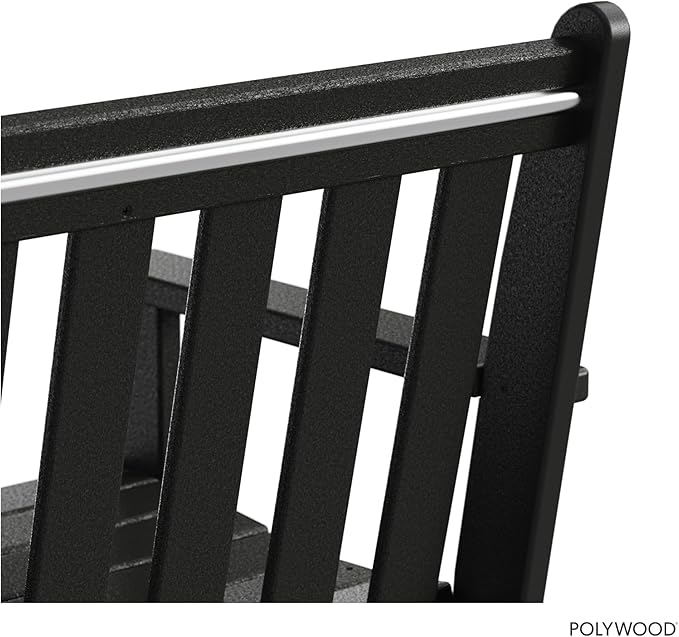 POLYWOOD GNB48BL Vineyard 48" Bench, Black POLYWOOD