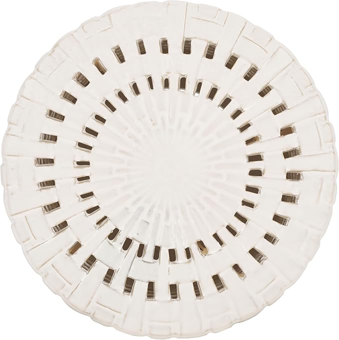 SAFAVIEH Home Collection Sayre Cream Ceramic 18-inch Decorative Accent Garden Stool for Living Room, Bathroom, Patio, Side Table, Plant Stand (Fully Assembled) SAFAVIEH