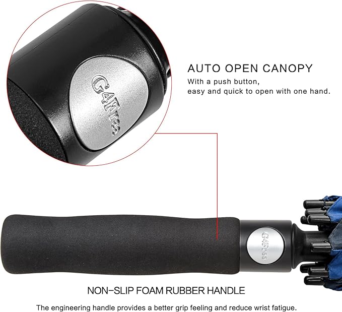 G4Free 47/54/62/68/72 Inch Automatic Open Golf Umbrella Oversize Extra Large Double Canopy Vented Windproof Waterproof Stick Umbrellas G4Free