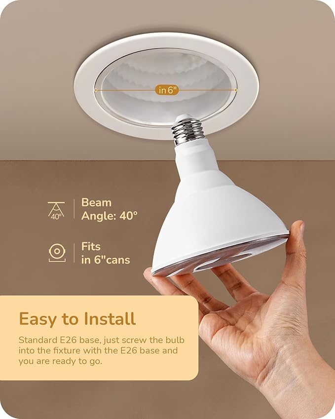 EDISHINE PAR38 LED Outdoor Flood Light Bulbs 2 Pack, 120W Equivalent Dimmable Waterproof LED Flood Light Bulb 3000K Warm Light 18W 1800LM E26 Base for Yard Porch Driveway Garage Christmas, ETL Listed EDISHINE