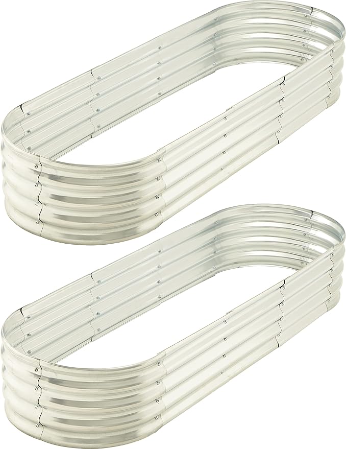 6 ft x 2 ft Raised Garden Bed Metal Elevated Planter for Vegetable Flower Herb (2pk) Yararday