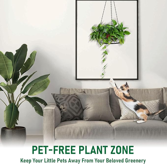 2-Pack Hanging Planters for Indoor Plants - Heavy Duty Metal Plant Hanger Indoor with 3 Chains and Hooks – Aesthetic Hanging Plant Holder for an Instant Gardening Decor Qiaomeiysp