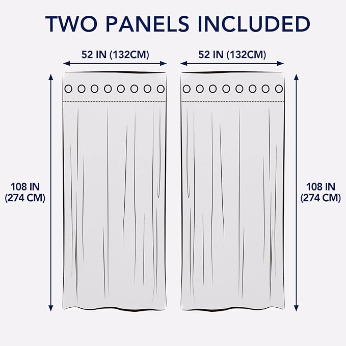 PureFit Outdoor Curtains for Patio Waterproof Weatherproof, UV Resistant Outside Curtains for Gazebo, Front Porch, Pergola, Sun Blocking Privacy Curtain, 52W x 108L inch, Set of 2, Beige PureFit