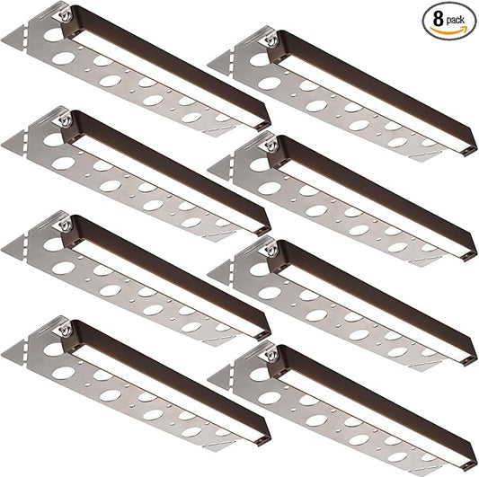 LEONLITE 8-Pack 12 Inch LED Hardscape Lighting, Update Retaining Wall Lights, LED Landscape Lighting, 12-24V AC/DC Paver Light Low Voltage, 3W/5W/7W Dimmable Outdoor Step Lights, 5000K Daylight, ETL LEONLITE