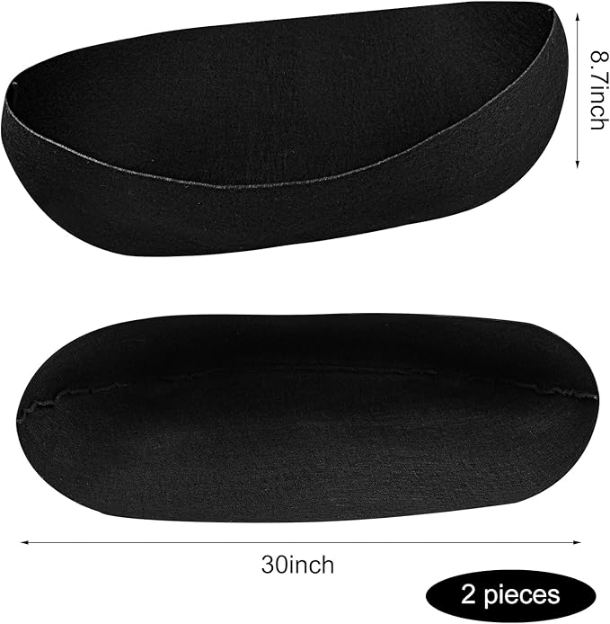2PCS 30Inch Upgraded Planter Basket Liners Fabric Window Box Liners Felt Trough Planter Black Flower Basket Liner Non-Woven Hanging Plant Liner for Planters Garden Fence - Avoid Bird Nesting Emsiok