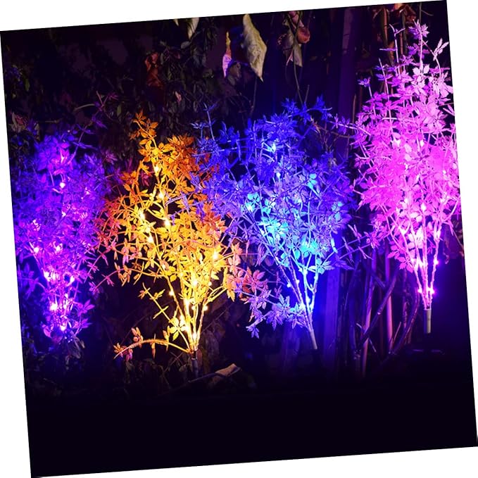 balacoo Led Solar Garden Light Plant Shaped Outdoor Lamp Ornament for Lawn Decoration Durable and Weatherproof Pink Rose Design for Garden Pathway balacoo