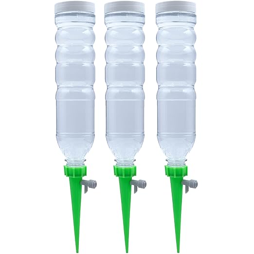 Self Watering Planter Insert Drip Spike High Capacity 20oz BabaBerry Dynamic Dripper Automatic Plant Watering Globes Dripper Device for Indoor or Outdoor Plants for Vacation Adjustable 3 Pack Rootora