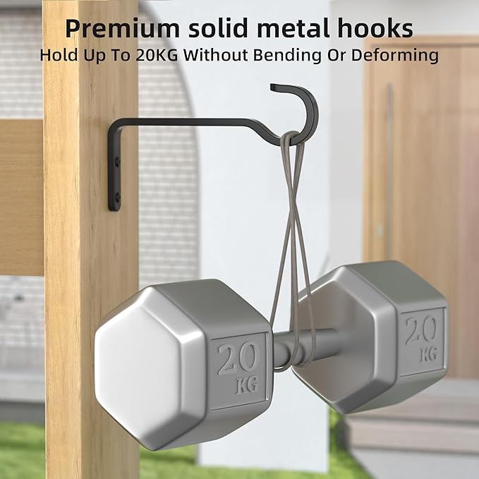 6 Inch 2 Pack Heavy Duty Outdoor Plant Hangers for Hanging Baskets, Iron Plant Brackets for Hanging Plants Outside, Metal Plant Hooks Plant Wall Hooks for Hanging Lantern, Bird Feeder saffruff