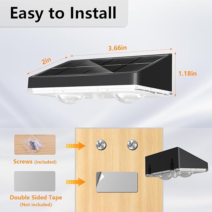 NIORSUN Solar Fence Lights,16 Pack Solars Deck Light,Warm White Color,Outdoor Bulb Waterproof Led IP65,Power Patio Lamp with Lenses for Outside/Backyard/Railing/Yard(Black) NIORSUN