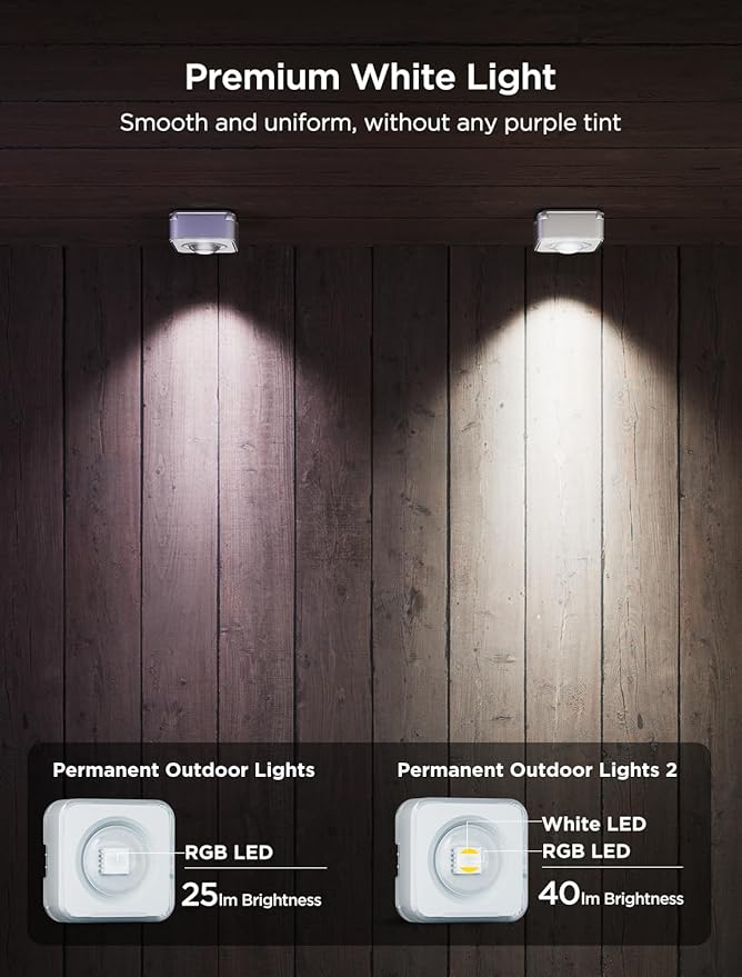 Govee Permanent Outdoor Lights 2, 100ft RGBIC Outdoor Lights with 16 Million Colors and 100 Scene Modes, IP67 Waterproof, Holiday & Party Decorations, Works with Alexa, Google Assistant, White Govee