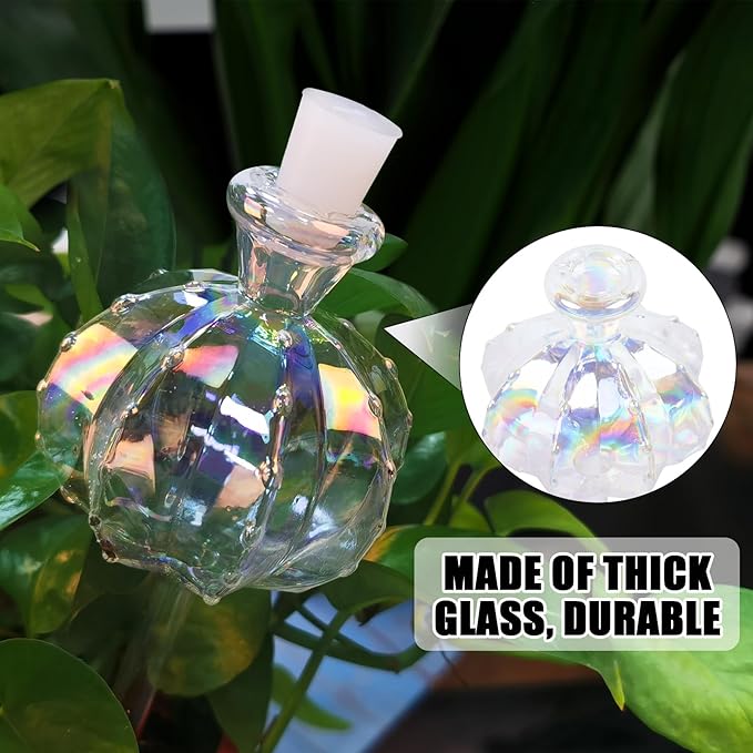 Self Watering Planter Insert. Plant Watering Devices. Plant Watering Bulbs. 4-PCS Plant Watering Globes. Rainbow Colors Cactus Shape Self Watering Globes Medium Size. Plant Lover Gifts KGCCIZI