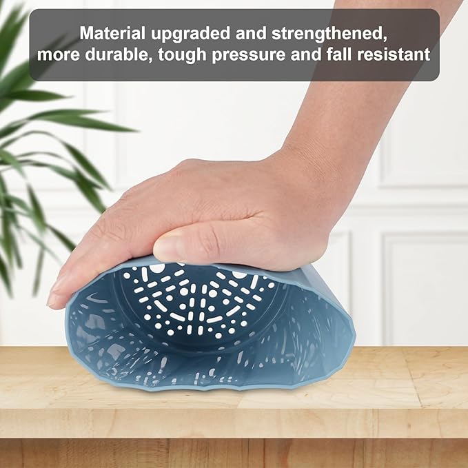 KIMCHOMERSE Self Watering Plant Pots, 4.7 Inch Plant Pots 3 Pack Indoor Planter Pots with Drainage Holes and Tray for Home Decor（White, Pink, Blue） KIMCHOMERSE