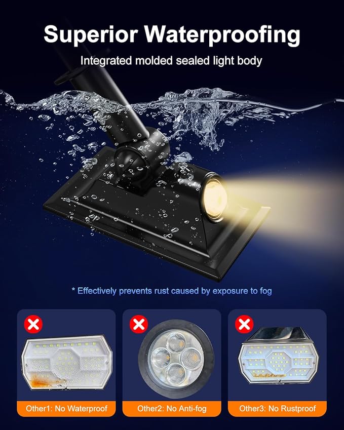 6 Pack Solar Power Spot Lights Outdoor Waterproof LED Dusk to Dawn Landscape Spotlight for Outside Yard, Tree, Flag, Yard, Garden, Statues, 3 Modes, 18 Hours Accent Ambient Lighting - Warm White GVSHINE