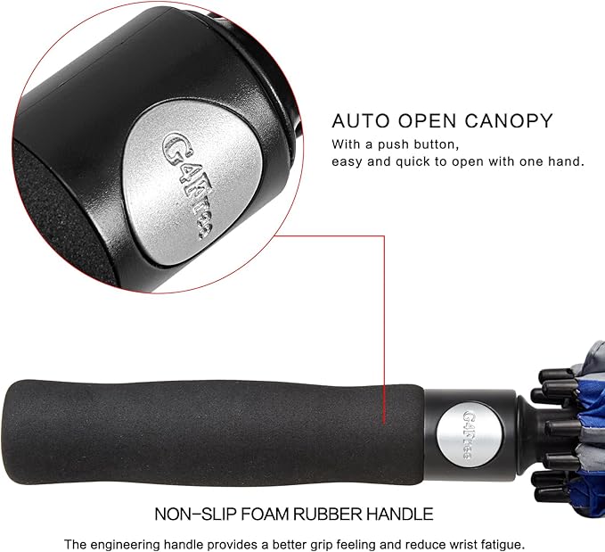 G4Free 47/54/62/68/72 Inch Automatic Open Golf Umbrella Oversize Extra Large Double Canopy Vented Windproof Waterproof Stick Umbrellas G4Free