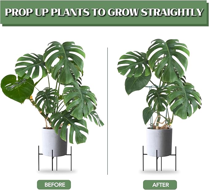 Joyhalo 6 Pack Plant Support Stakes, 16 Inch Peony Cages and Supports, Flower Stakes with 15 Pcs Plant Labels, Peonies Support Cages Garden Sticks for Plants Tomato, Hydrangea, Rose, Hyphosis Joyhalo