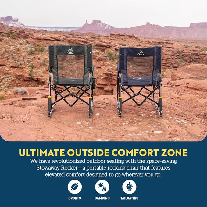 GCI Outdoor Stowaway Rocker - Navy Topo GCIOUTDOOR