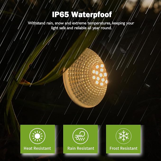 Low Voltage Landscape Lights, 10W 12/24V 2700K Warm White Landscape Lighting, IP65 Waterproof Outdoor LED Spotlight for Garden Yard Tree, 4 Pack with Connectors REEGOLD