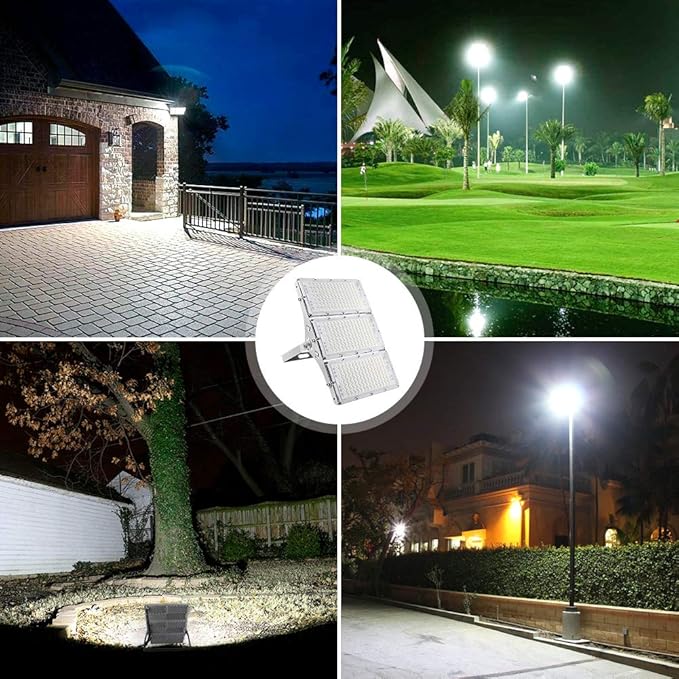 CHARON 300W LED Flood Light, 24000LM Super Bright Outdoor Security Lights with Wider Lighting Angle, 6000K Daylight White, IP66 Waterproof Outdoor Lighting for Garage, Garden, Lawn, Yard, Parking Lot CHARON