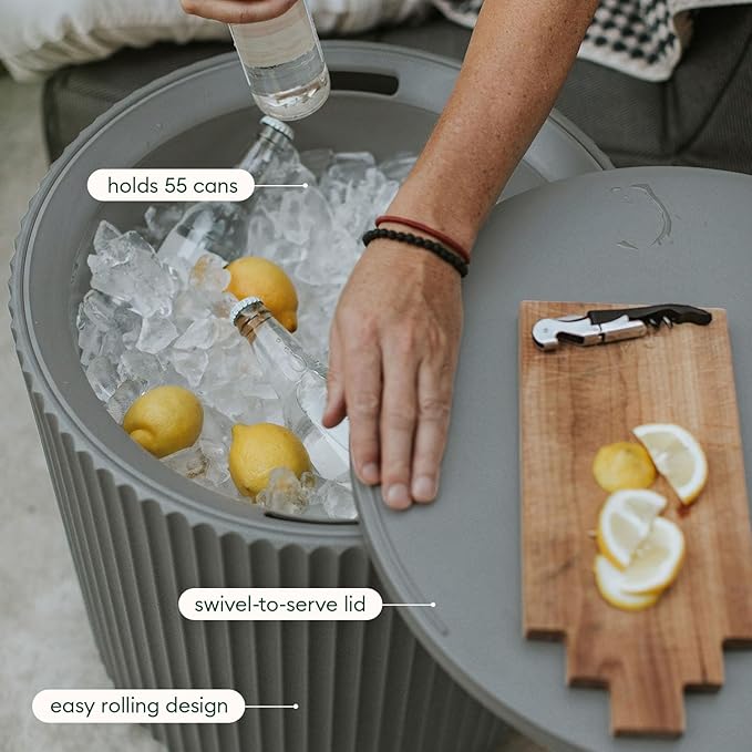 Veradek Outdoor Cooler Side Table - 2 in 1 - Designed for use as Outdoor Side Table, Patio Decor and Ice Chest VeradekOutdoor