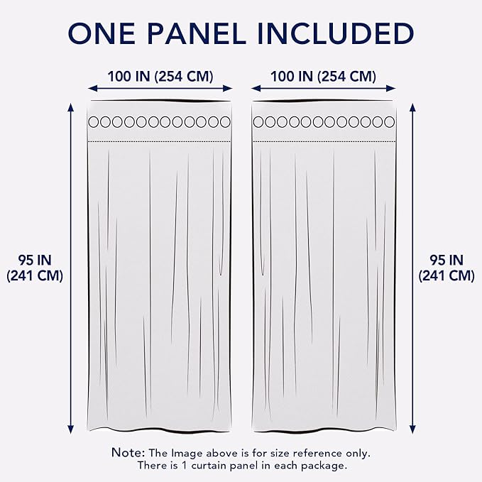 PureFit Outdoor Curtains for Patio Waterproof Weatherproof, UV Resistant Outside Curtains for Gazebo, Front Porch, Pergola, Sun Blocking Privacy Curtain, 100W x 95L inch, 1 Panel, White PureFit