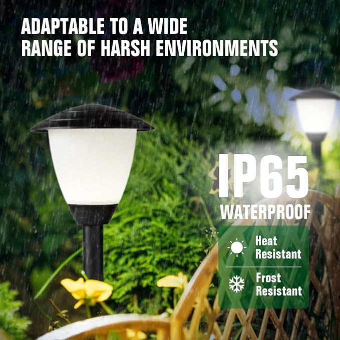 Low Voltage Pathway Lights LED Landscape Lights, 1.7W 12V, 3000K Warm White, IP65 Waterproof, ETL Listed, for Yard, Walkway, Garden, Black 6 Pack MULANDI