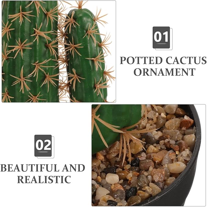 ABOOFAN Artificial Saguaro Cactus in Pot Faux Succulent Plant 20.86In Large Fake Potted Cacti Decorative Bonsai for Home Office Garden D Cor ABOOFAN
