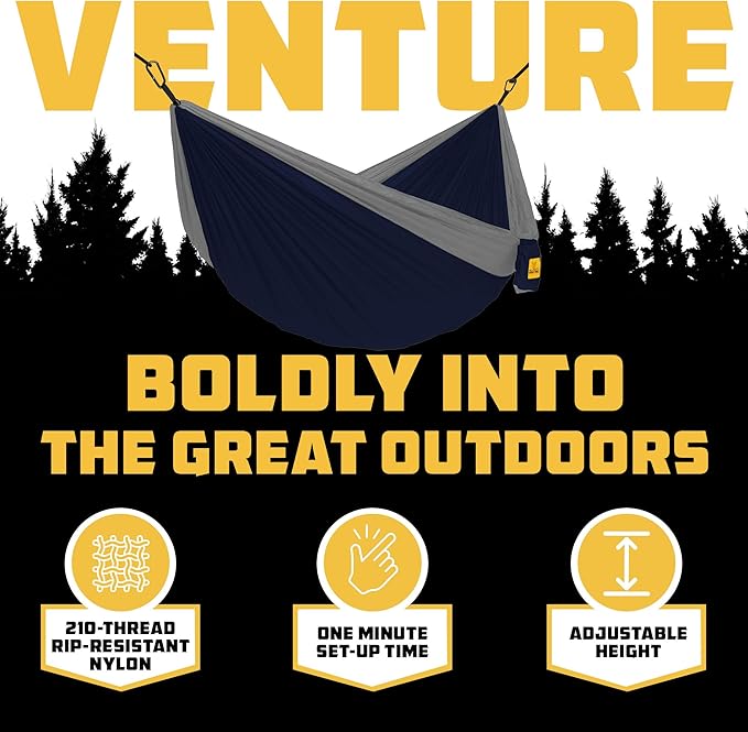 Wise Owl Outfitters Camping Hammock – 500lbs Portable Hammock with Tree Straps - Travel, Backpacking, Hiking, Outdoors Camping Gear - Single or Double WiseOwlOutfitters